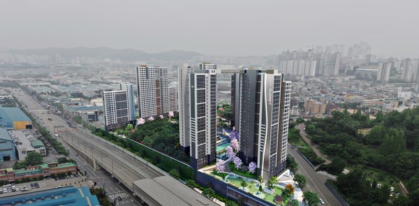 호반건설이 지난 11일 인천 동구 송현1, 2차 아파트 재건축사업 시공권을 따냈다. 이곳에 아파트 1,112가구 등을 짓는다.[조감도=호반건설 제공]