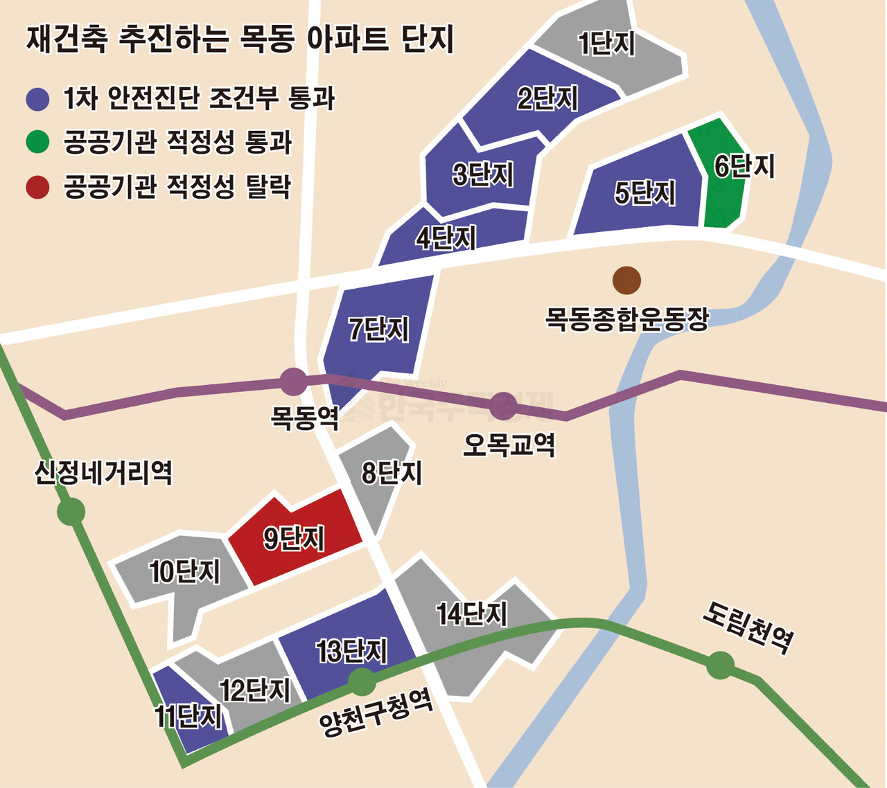 재건축 추진하는 목동 아파트 단지 [그래픽=홍영주 기자]