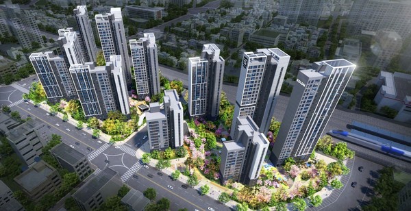지난 5일 코오롱글로벌이 대전 태평동2구역 재개발사업 시공권을 따냈다. 향후 최고 29층 높이의 아파트 654가구가 들어설 전망이다.[조감도=코오롱글로벌 제공]