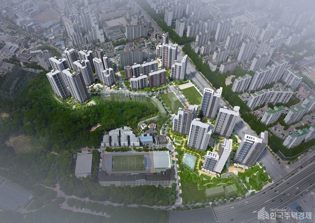 안양 융창아파트주변지구를 재개발하는 평촌 트리지아가 이달 분양 예정이다. [사진=현대건설 제공]