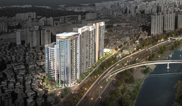 지난 18일 서울 동대문구 이문 삼익아파트가 리모델링 조합설립인가를 받았다. 이곳은 최고 24층 높이의 아파트 405가구를 짓는 리모델링사업을 추진 중이다.[조감도=제이앤케이도시정비 제공]