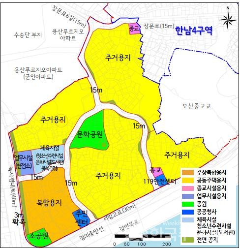서울 용산구 한남5구역 [토지이용계획도=서울시 제공]