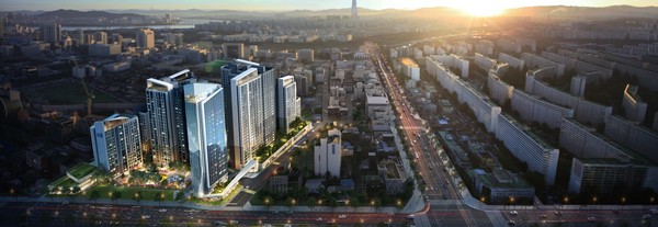 지난 17일 서울 강남구 대치현대아파트가 리모델링 시공자로 GS건설을 선정했다. 이 단지는 리모델링을 통해 최고 27층 높이의 아파트 722가구 규모로 다시 지어진다.[조감도=조합 제공]