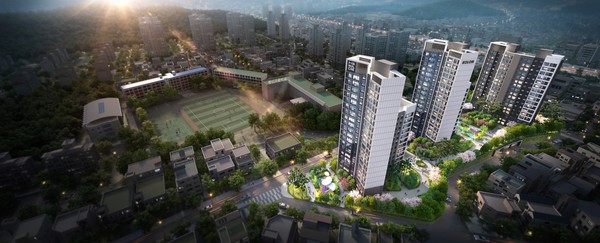 지난 21일 코오롱글로벌이 대구 수성구 경북맨션의 가로주택정비사업 시공자로 선정됐다. 이곳은 가로주택정비사업을 통해 최고 20층 높이의 아파트 185가구 등이 들어설 전망이다.[조감도=코로롱글로벌 제공]