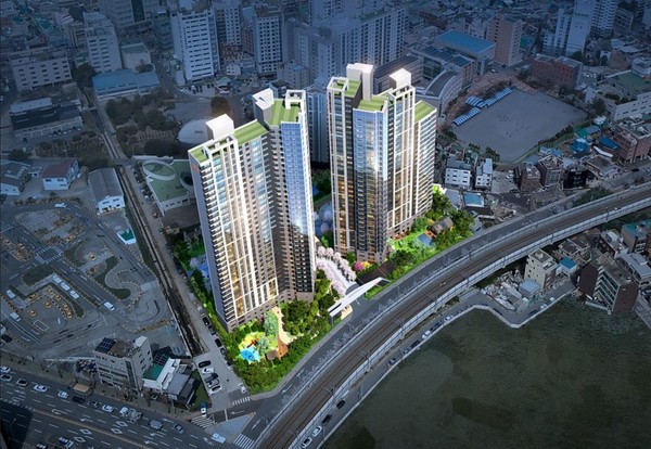지난 19일 DL건설이 부산 동래구 반도보라맨션의 소규모재건축사업 시공자로 선정됐다. 이곳에 최고 29층 높이의 아파트 270가구 등을 건립할 계획이다.[조감도=DL건설 제공]