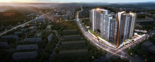 지난 17일 대우건설이 서울 강동구 고덕현대아파트의 리모델링사업 시공권을 따냈다. 이곳은 최고 25층 높이의 아파트 477가구 규모로 다시 짓는 리모델링사업을 추진 중이다.[조감도=대우건설 제공]