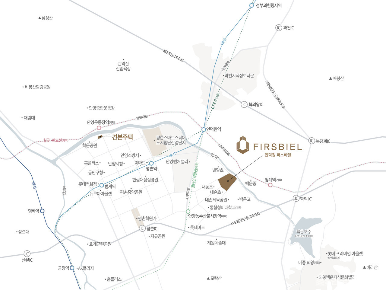 인덕원 퍼스비엘 위치도 [위치도=대우건설]