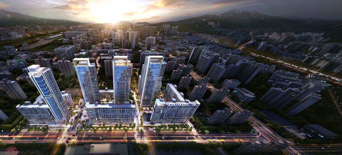 GS건설이 서울 노원구 상계주공5단지 재건축사업을 수주했다. 최고 35층 높이의 아파트 996가구 등을 건립할 계획이다.[조감도=GS건설 제공]