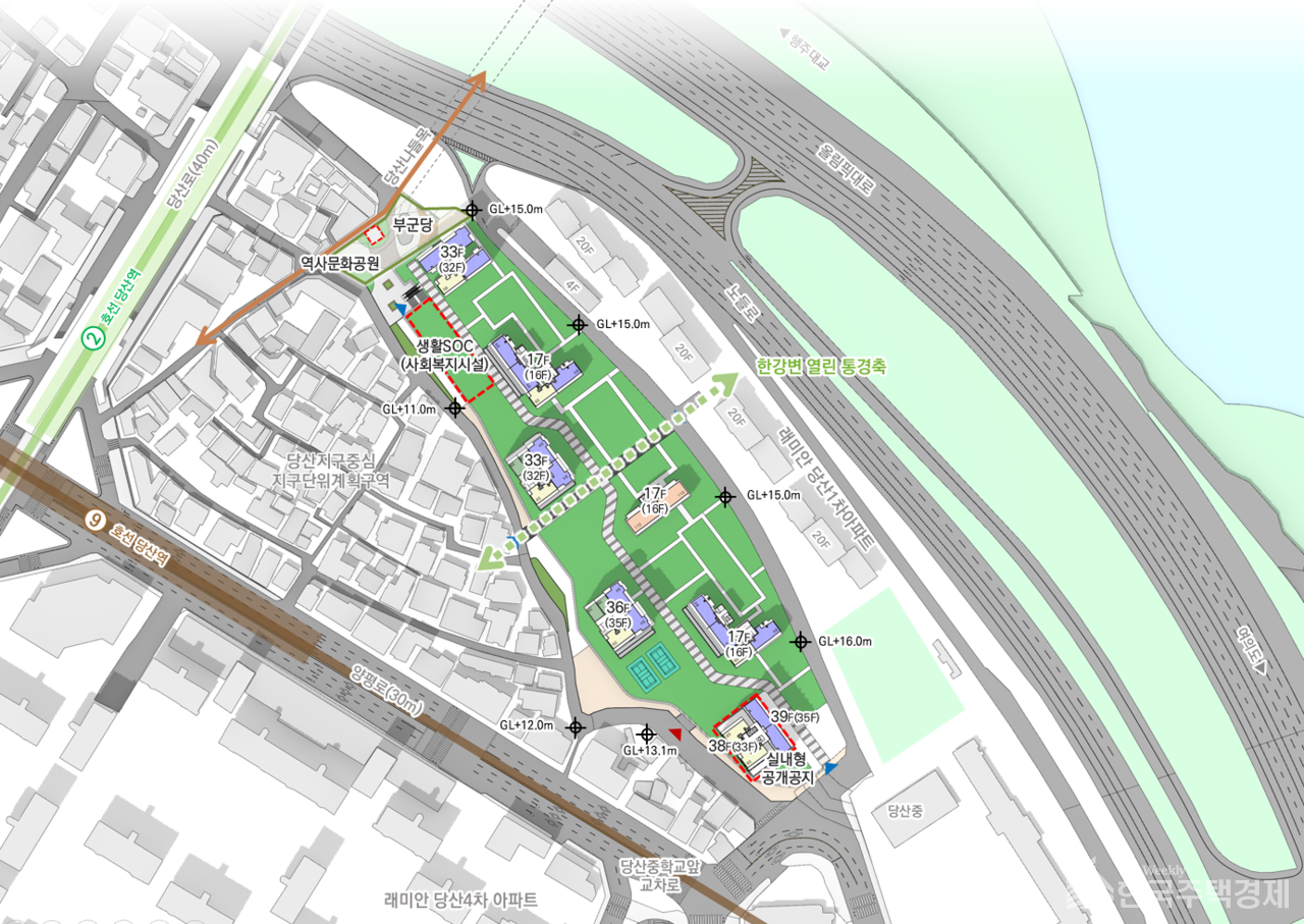 서울 영등포구 당산동6가 104번지 건축배치계획안 [자료=서울시 제공]