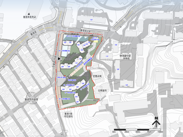 불광동 600 일대 재개발 배치도 [사진=서울시]