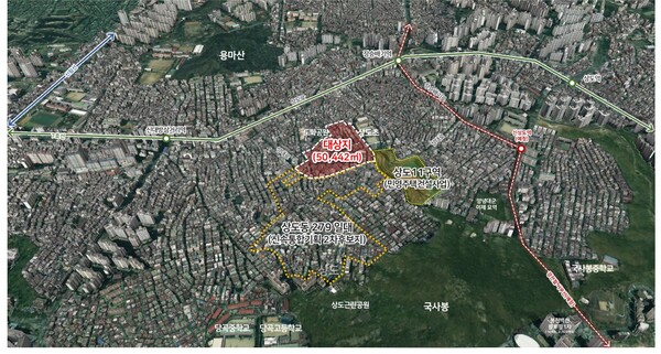 서울 동작구 상도동 244번지 일대 재개발 [위치도=서울시 제공]