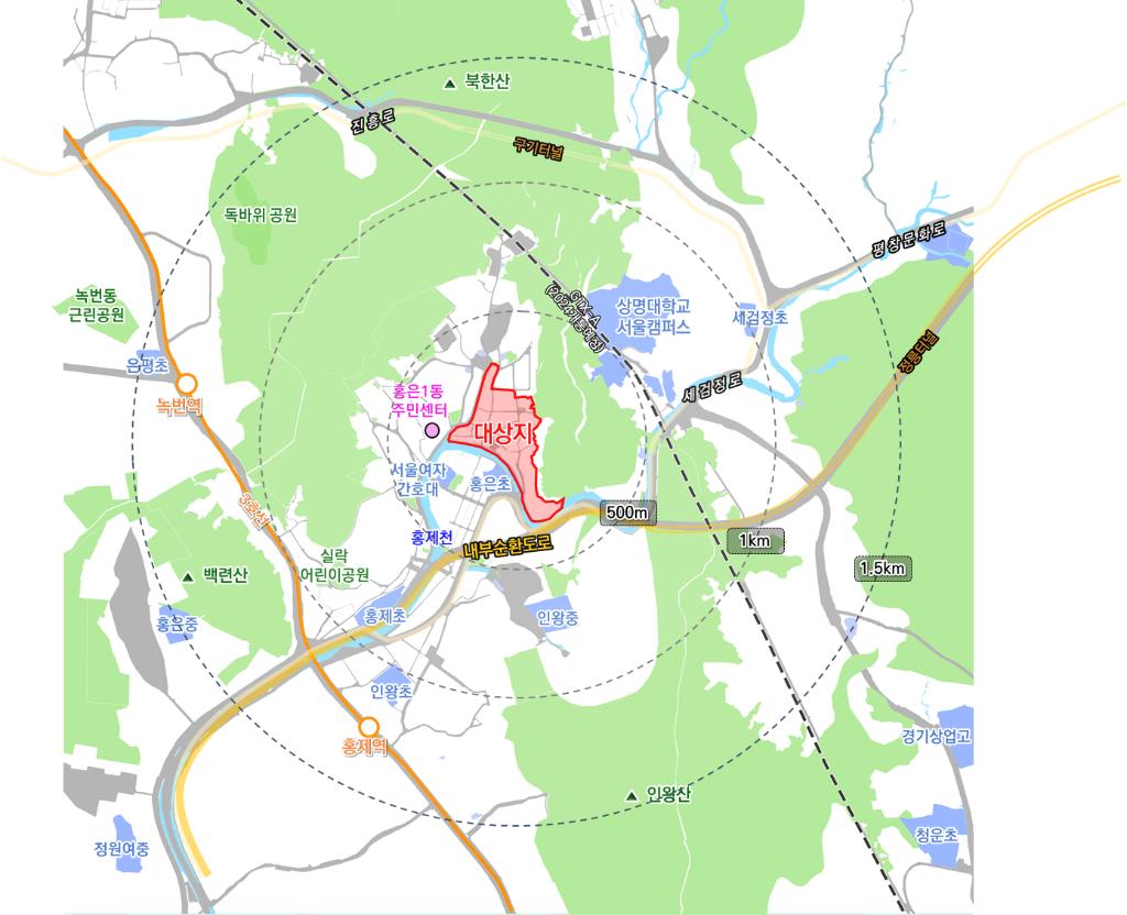 서울 서대문구 홍은동 8-400일대 신통기획 재개발 위치도 [자료=서울시]