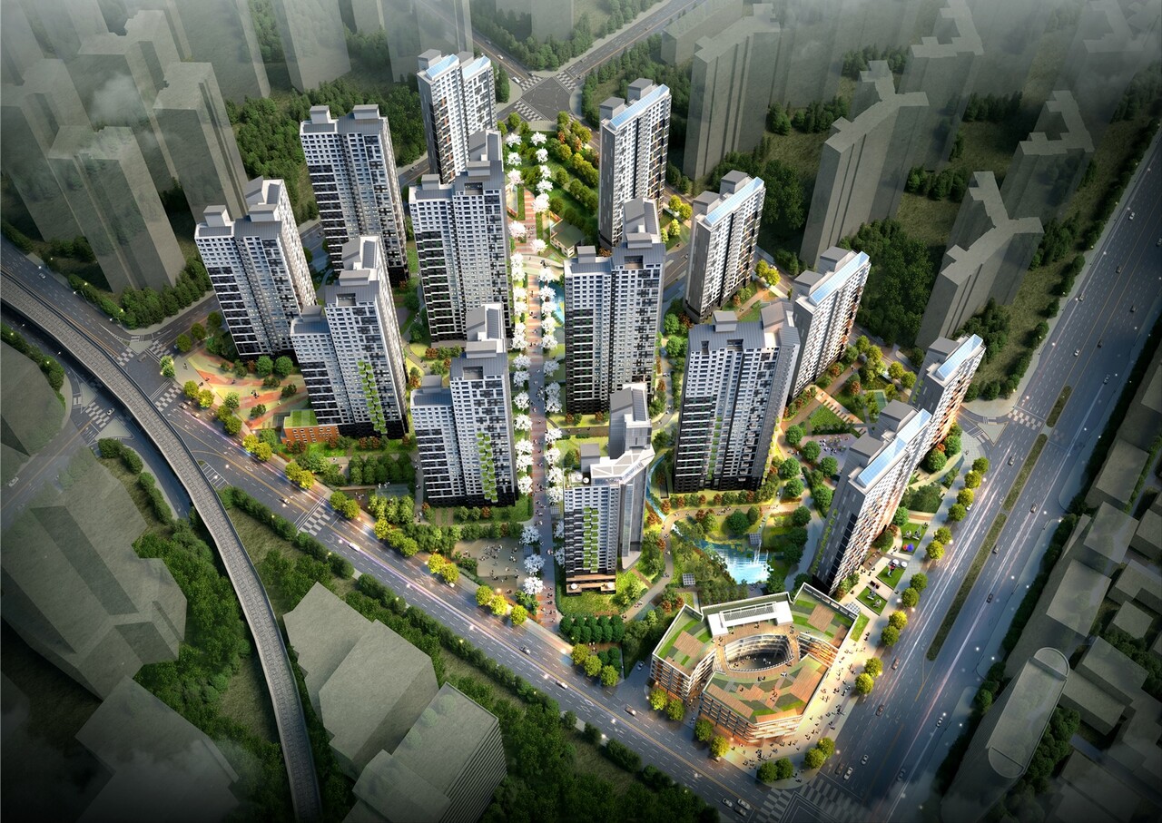 지난 2일 서울 송파구 미성크로바아파트의 시공자 선정 2차 현장설명회에 롯데건설이 단독 참석했다. 조합은 롯데건설을 우선협상대상자로 지정하고, 오는 9월 중 총회를 개최할 예정이다.[조감도=정비사업 정보몽땅]