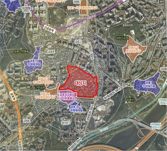 서울 성동구 금호21구역 재개발사업 위치도 [사진=성동구청]