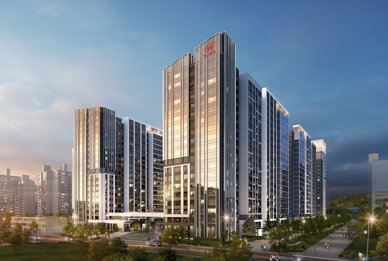 지난 20일 경기 수원시 영통 신명동보아파트가 리모델링 도시계획심의를 통과했다. 이 단지는 최고 21층 높이의 아파트 961세대로 다시 짓는 리모델링사업을 추진하고 있다.[조감도=조합 제공]