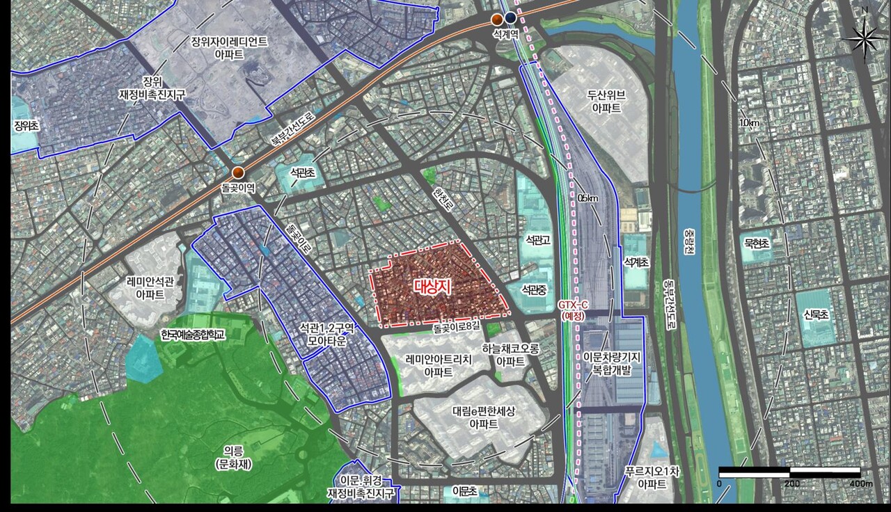 서울 성북구 석관동 62-1 일대 신통기획 재개발 위치도 [자료=서울시]