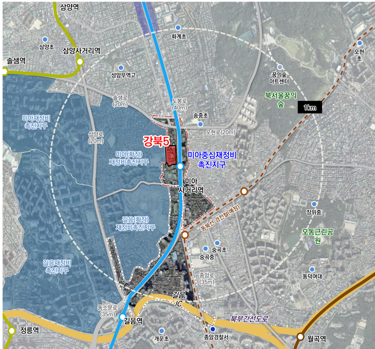 서울 강북구 강북5구역 위치도 [자료=서울시]