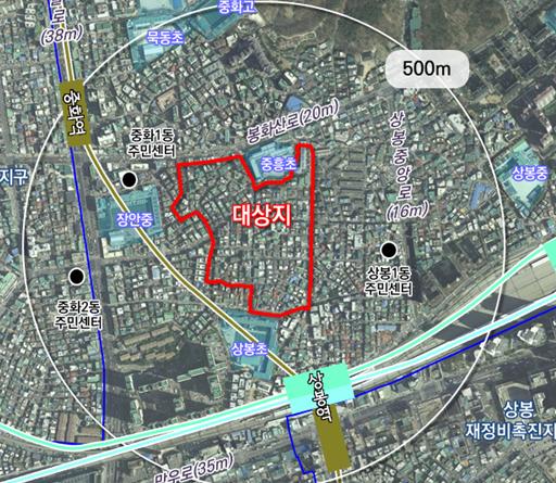 중화5구역 공공재개발 위치도 [사진=LH 제공]