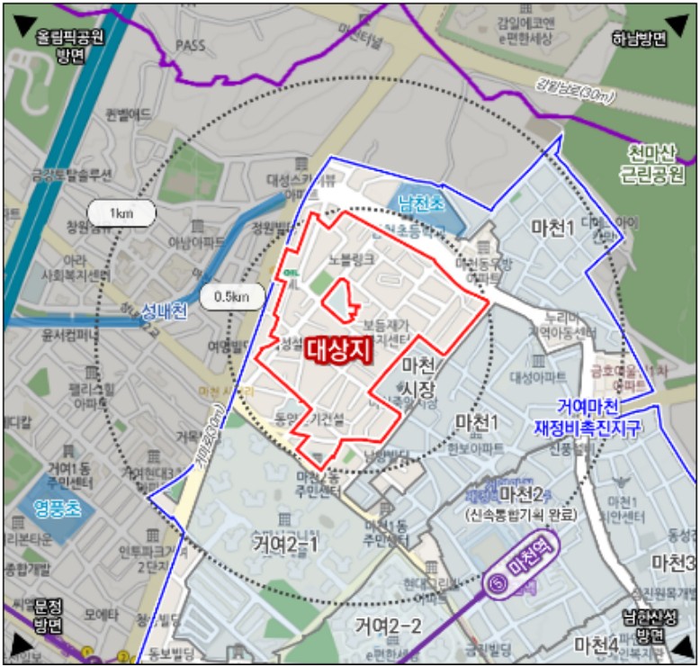 마천5구역 위치도 [자료=서울시]