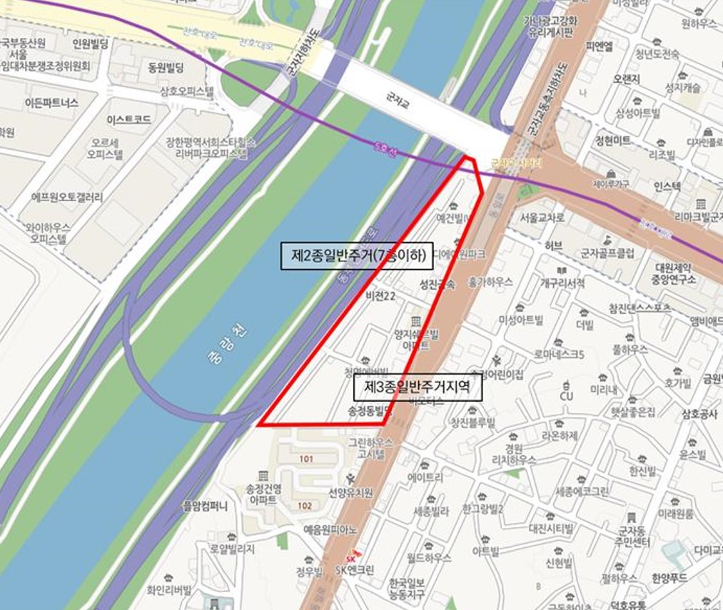 서울 성동구 송정동 97-3번지 일대 [위치도=서울시 제공]