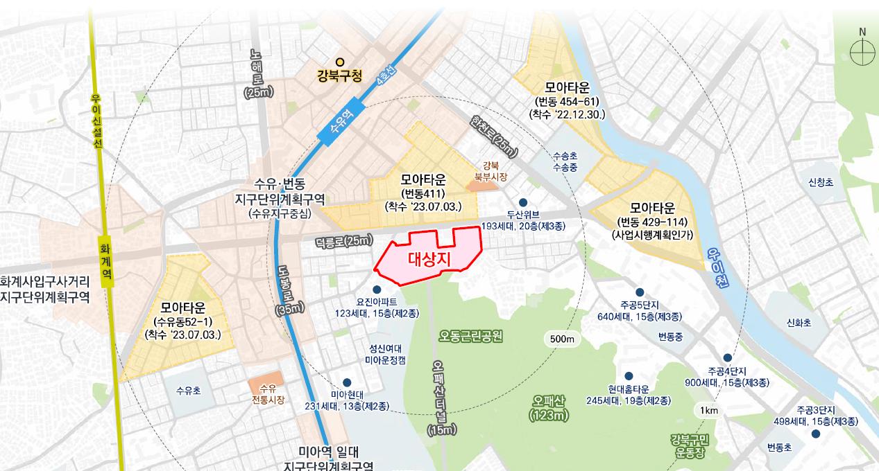 서울 강북구 번동 441-3번지 일대 [위치도=서울시 제공]