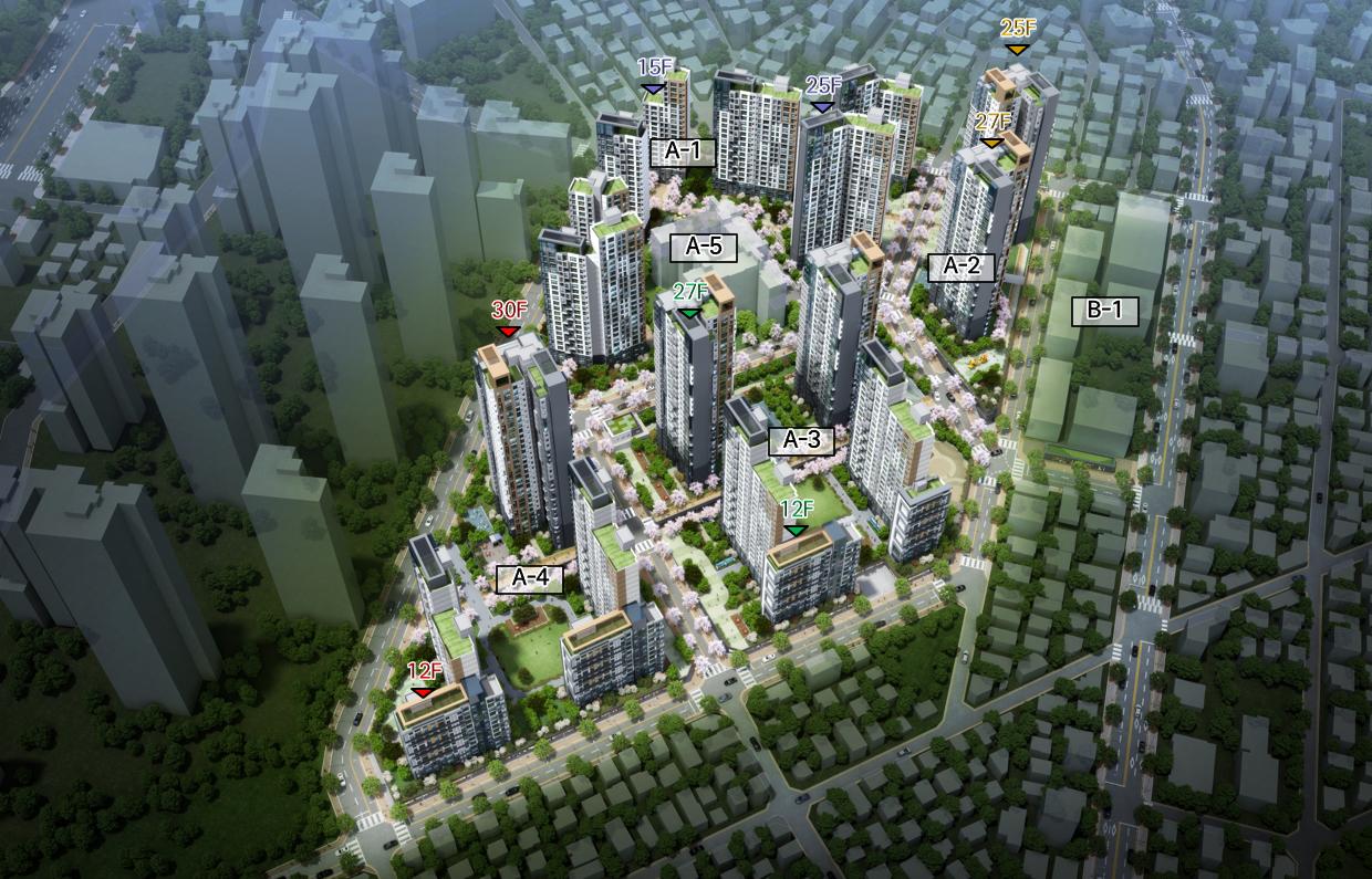 서울 금천구 시흥1동 864번지 일대 모아타운 정비 후 조감도 [자료=서울시]