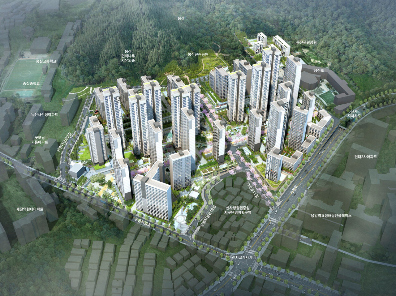 신사동 200·237번지 일대 신통기획 재개발 조감도 [자료=서울시]
