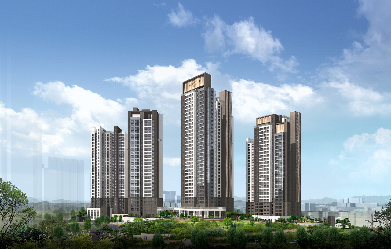 서울 성동구 행당7구역 재개발을 통해 공급한 라체르보 푸르지오 써밋 [투시도=대우건설 제공]