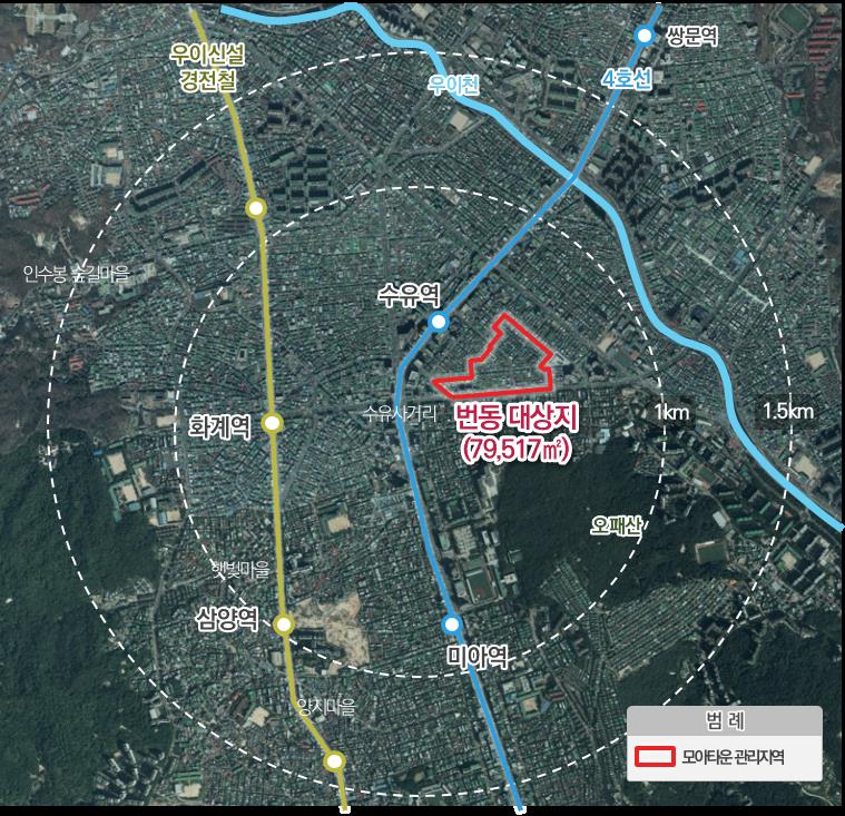 번동 411 일대 모아타운 위치도 [자료=서울시]