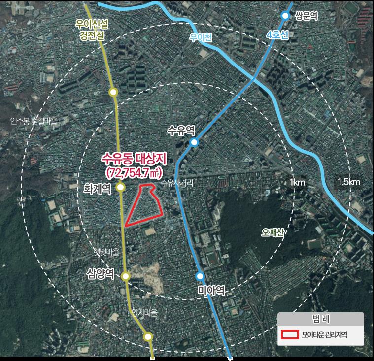 강북구 수유동 52-1 일대 모아타운 위치도 [자료=서울시]