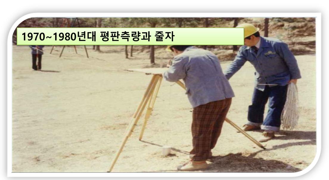 2005년 전산화 이전 평판측량 [사진=국토부 제공]