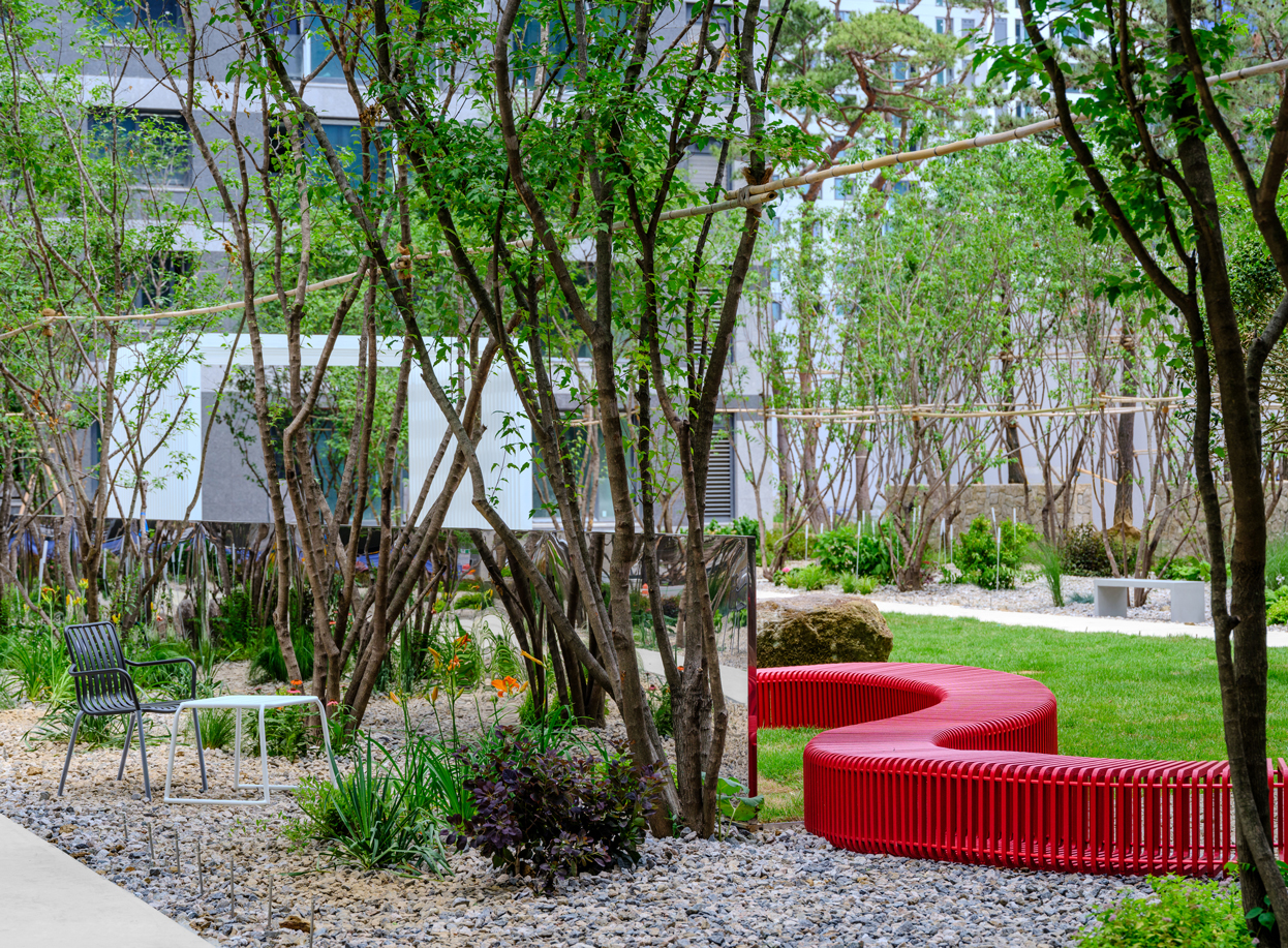 올림픽파크포레온 정원 ‘예원’ [사진=현대건설 제공]