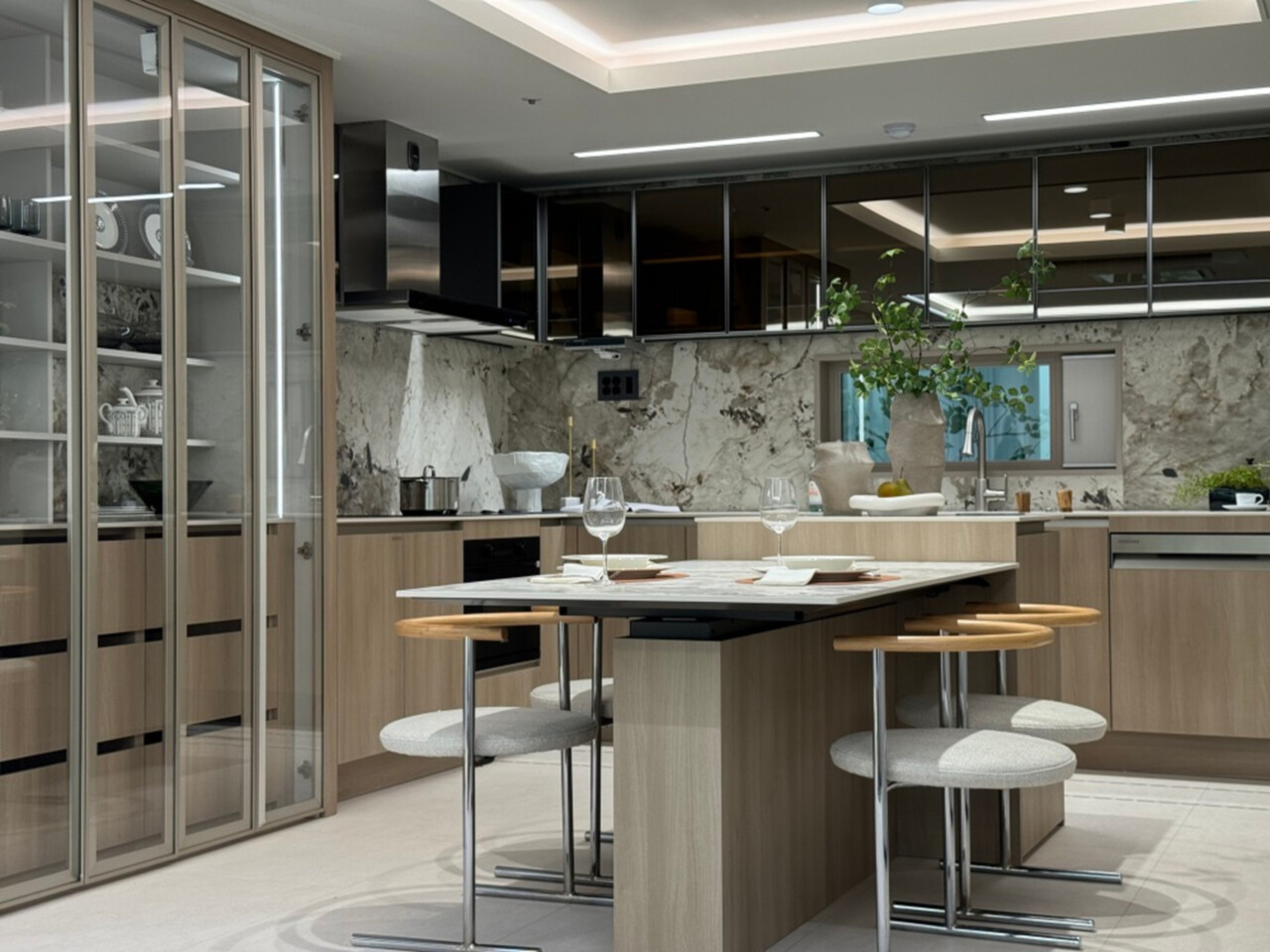 힐스테이트 유닛상품 '키친라운지&업앤다운테이블' [사진=현대건설 제공]