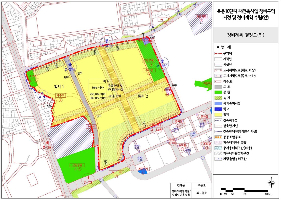 서울 양천구 목동10단지 [정비계획 결정도=양천구 제공]