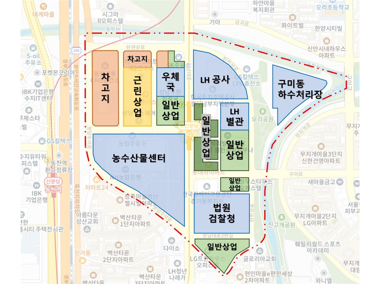 오리역세권 [자료=성남시 제공]