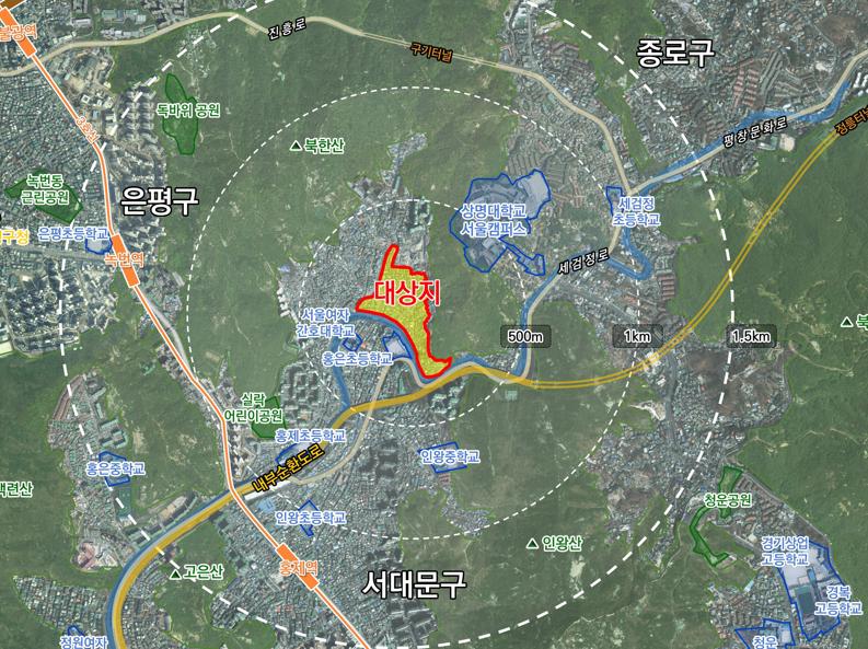서울 서대문구 홍은동 8-400번지 일대 홍은15구역 [위치도=서울시 제공]