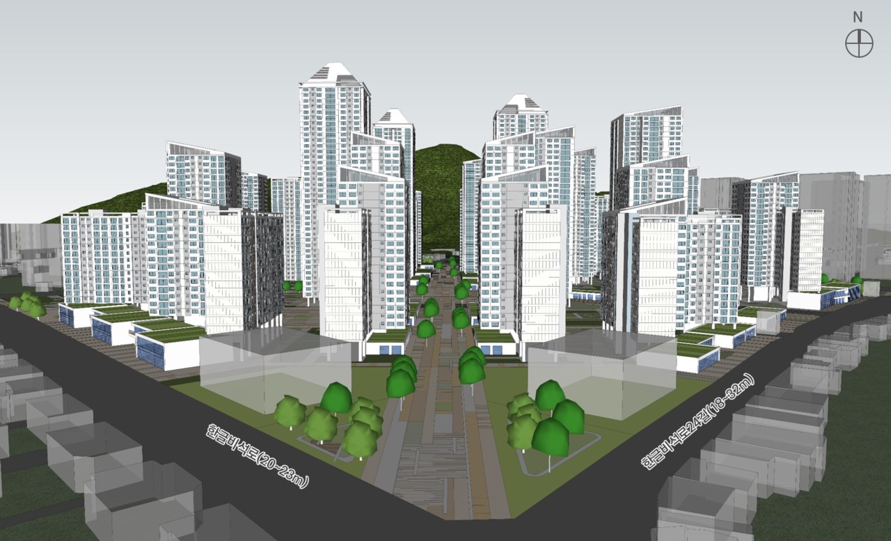 서울 노원구 상계5동 154-3번지 일대 재개발 [조감도=서울시 제공]