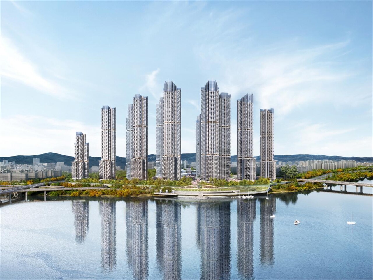 희림컨소시엄의 압구정3구역 설계안 ‘더 압구정’ [투시도=희림 제공]