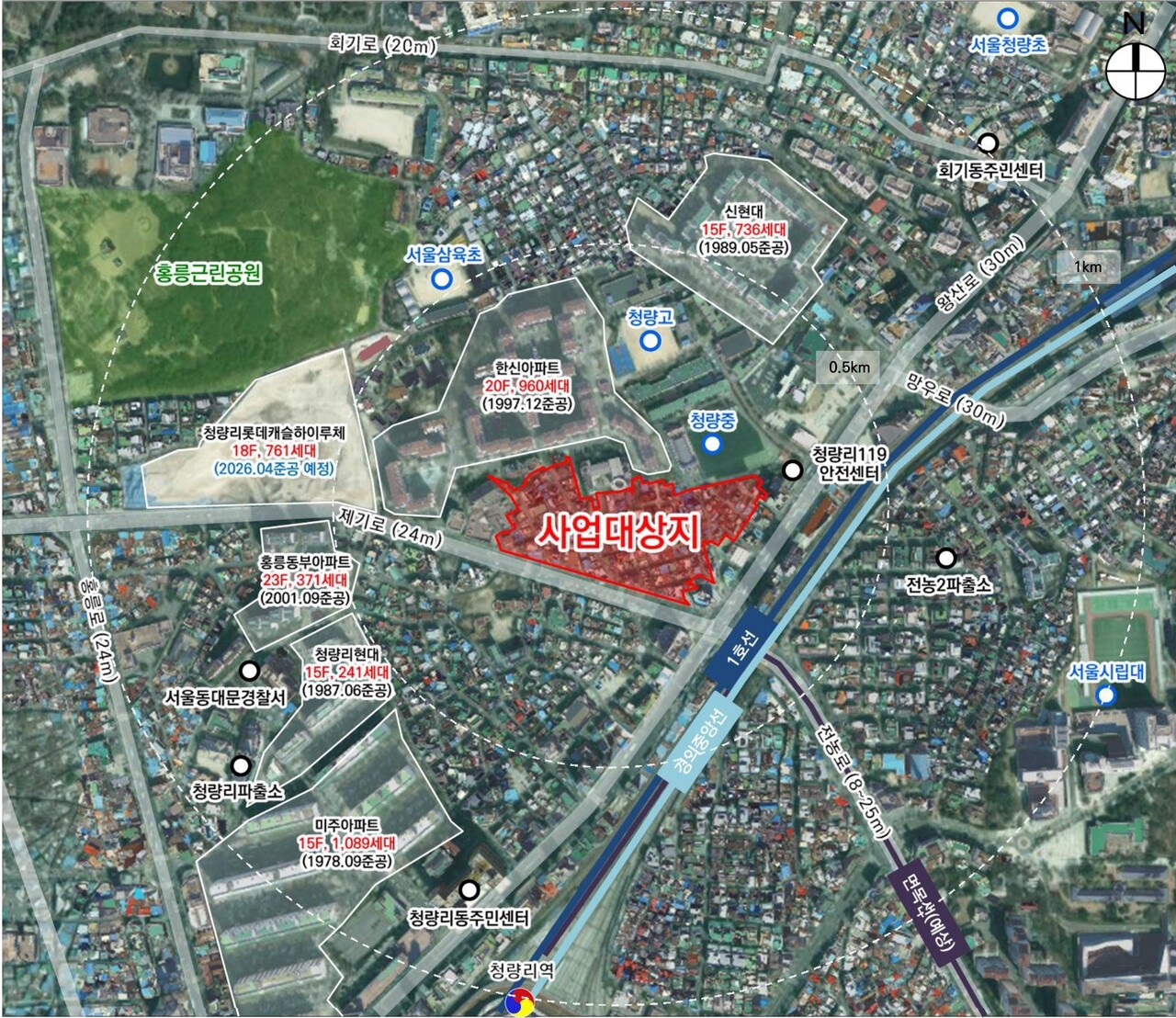 서울 동대문구 청량리동 19번지 일대 [위치도=서울시 제공]