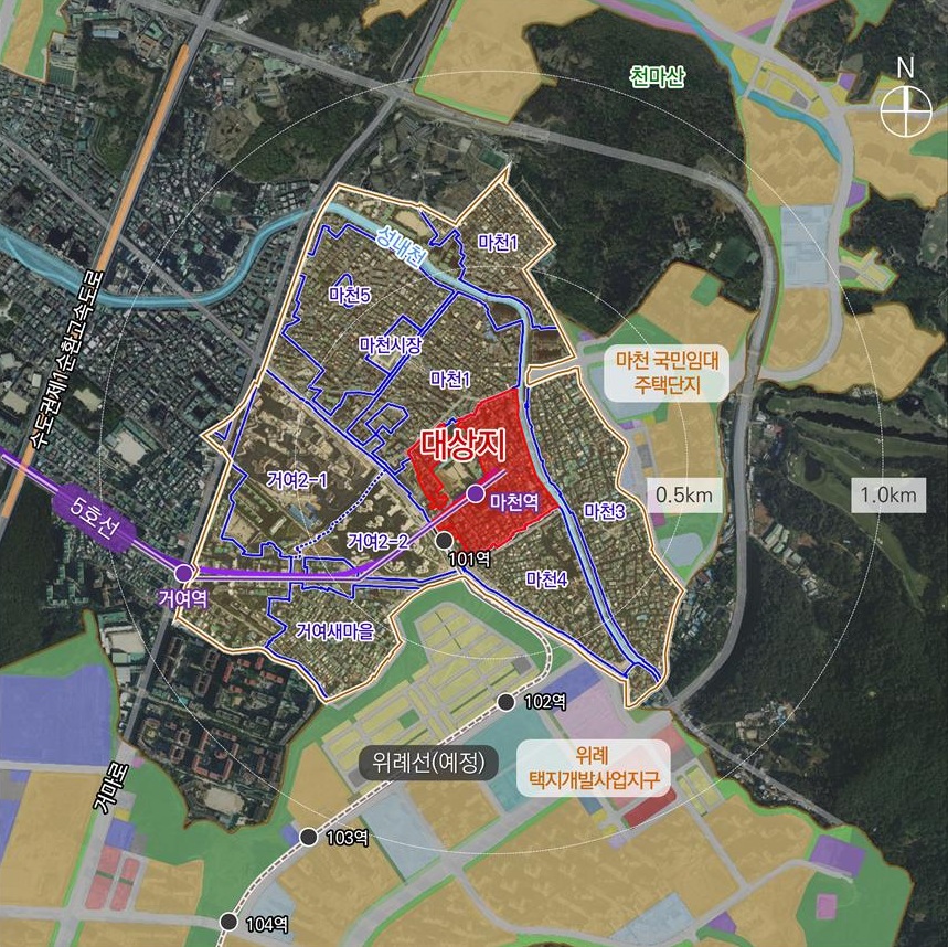 서울 송파구 마천2재정비촉진구역 재개발 위치도 [자료=서울시]