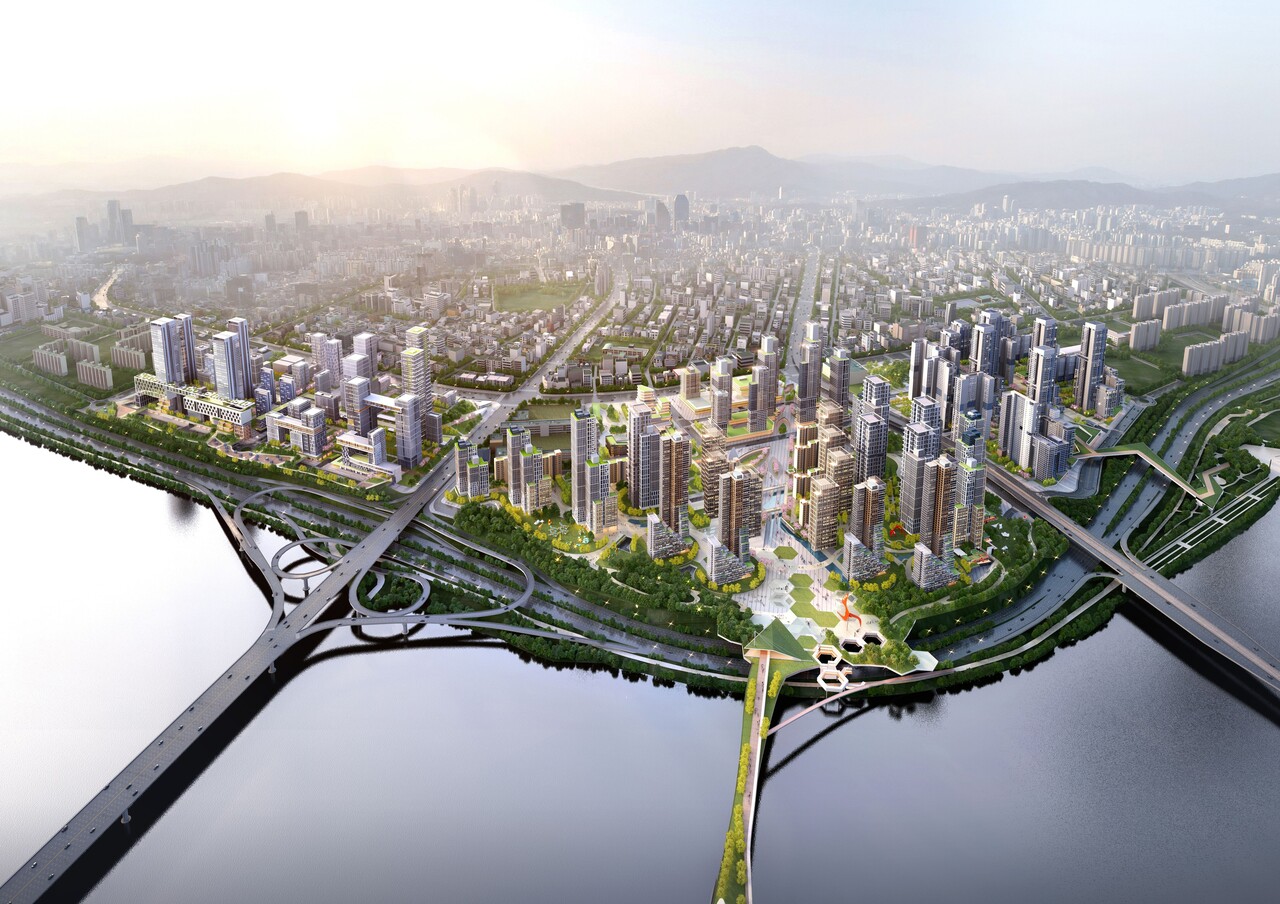 서울 강남구 압구정 아파트지구 전체 조감도 [사진=서울시 제공]