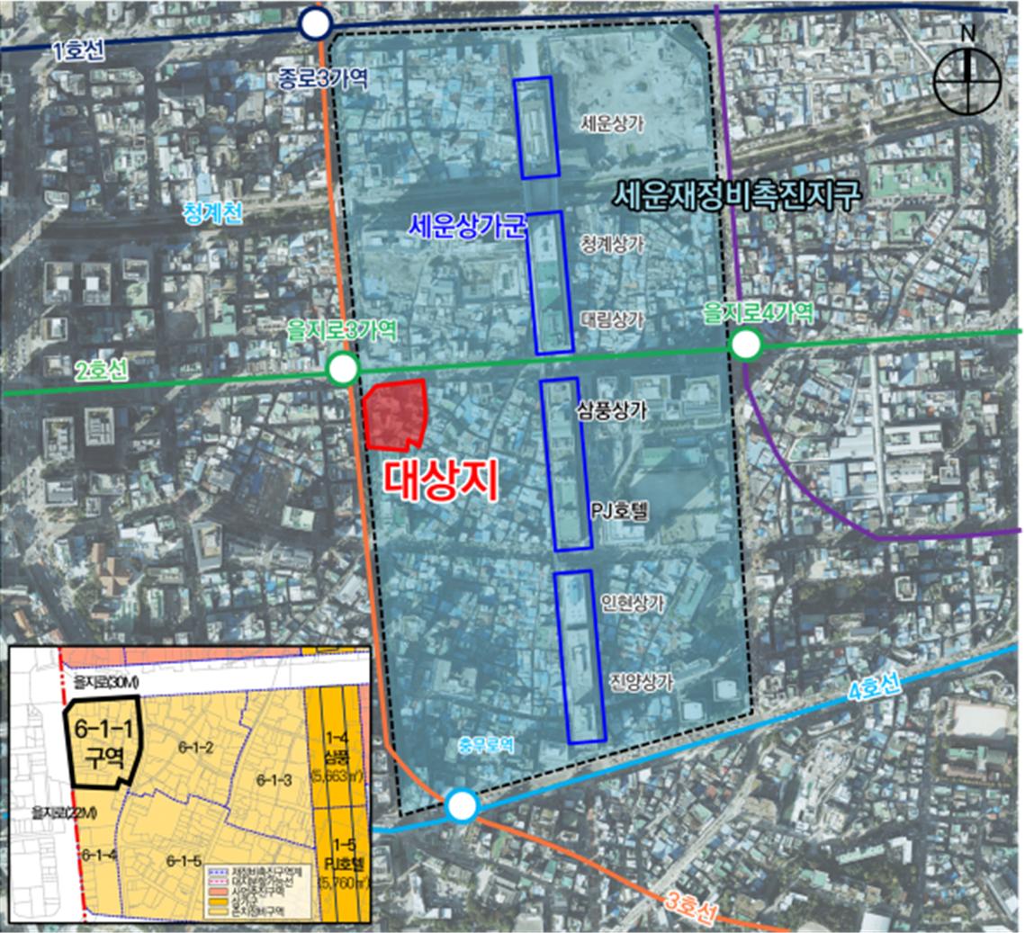 서울 중구 세운지구 [대상지=서울시 제공]