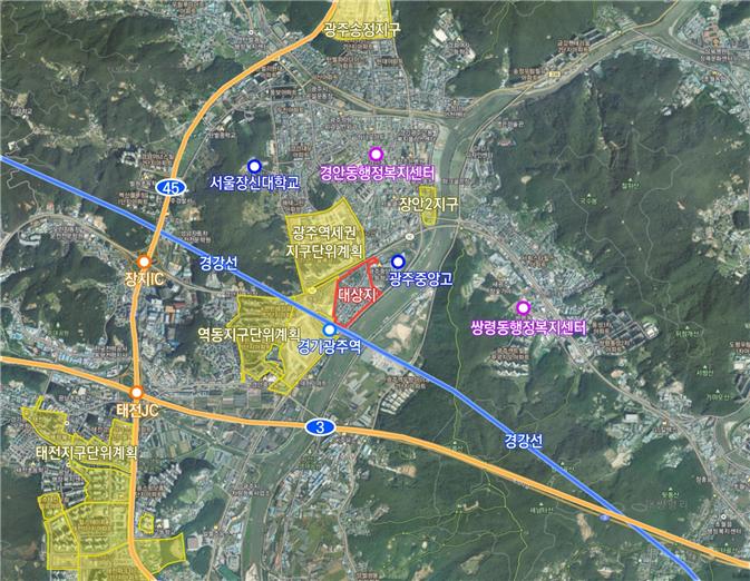 경기 광주시 역동구역 재개발 [위치도=GH 제공]