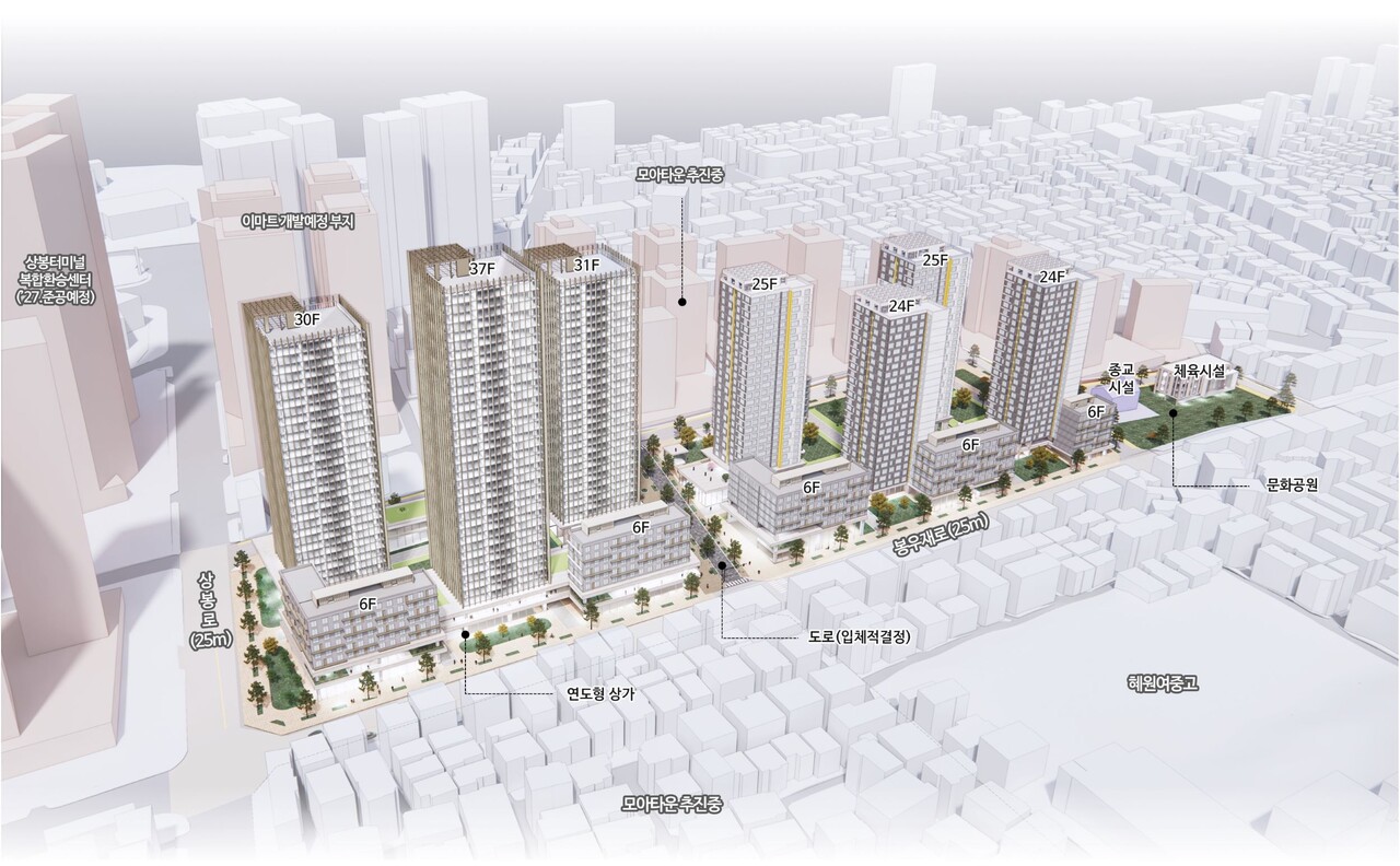 서울 중랑구 상봉13구역 재개발 [조감도=중랑구 제공]