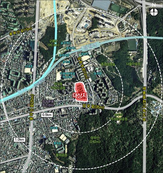 서울 중랑구 망우1구역 [위치도=서울시 제공]