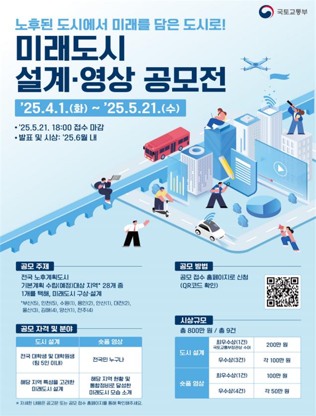 미래도시 설계·영상 공모전 포스터 [자료=국토부]