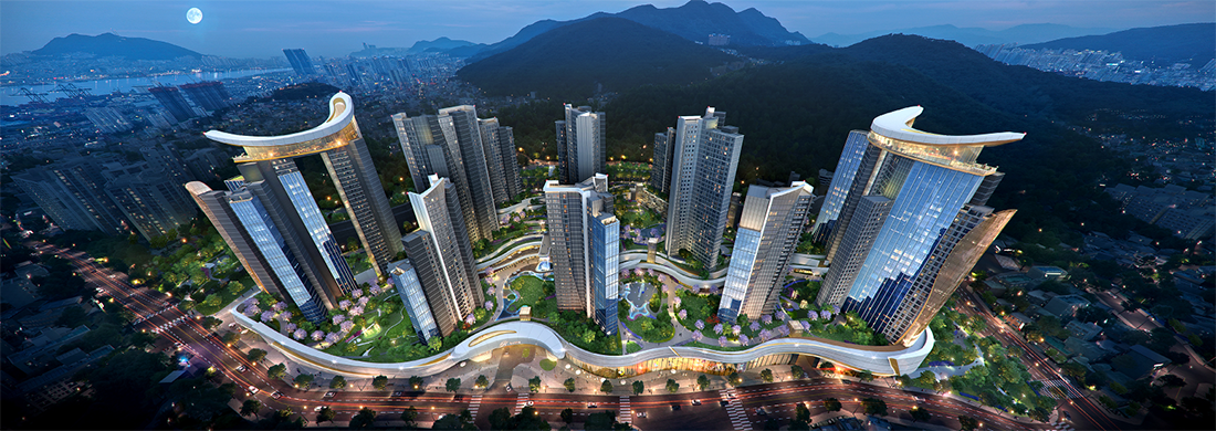 부산 부산진구 범천4구역 재개발 조감도 [사진=현대건설 제공]