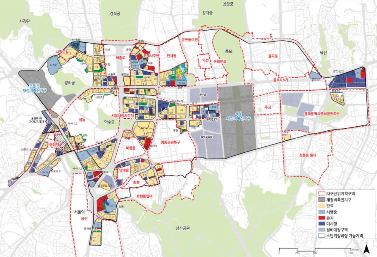 서울도심부 정비예정구역 [자료=서울시 제공]