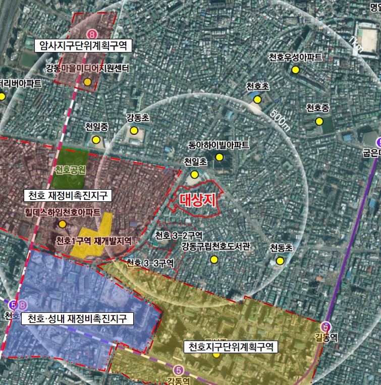 천호동3-1구역 재개발 위치도 [사진=서울시]