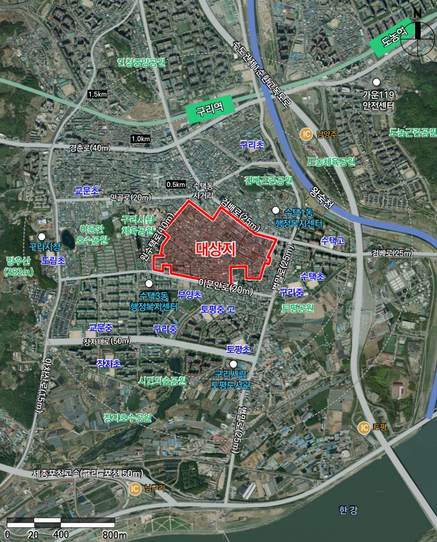 경기 구리시 수택동 재개발 [위치도=구리시 제공]